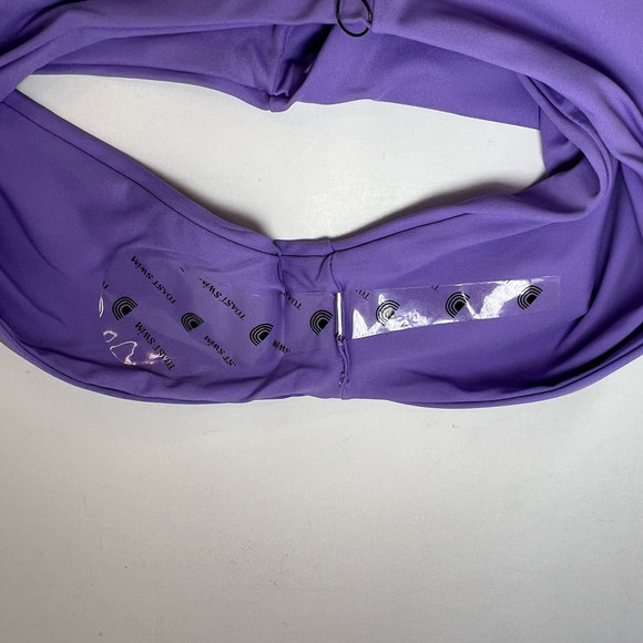 NWT Toast Swim Signature High Waisted Bikini Bottom, Violet Tulip, size XS - Picture 10 of 16